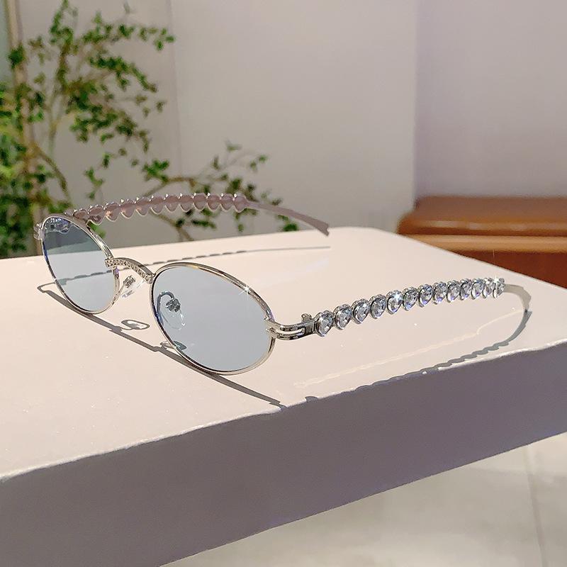 Klassische Runde Metall-Sonnenbrillen für Damen Herren Kreisförmige Sonnenbrillen Damen Oval-Form Brillen Oculos De Sol für Herren Damen Brillen MULTI