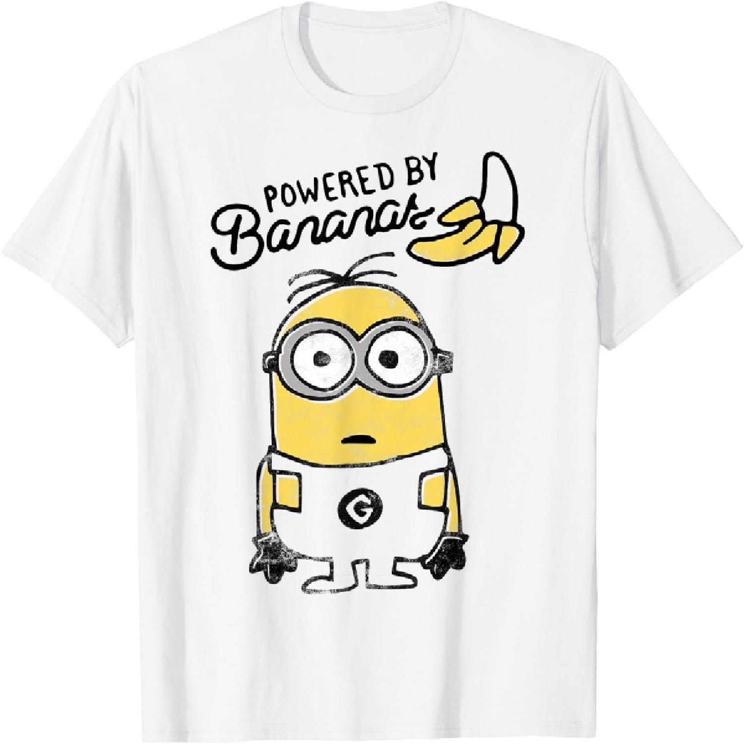 Ich – Einfach unverbesserlich Minions Angetrieben von Bananen Grafik T-Shirt T-Shirt XXXXXL weiß