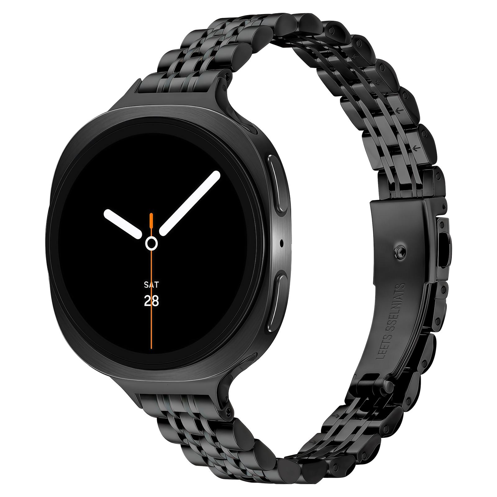 Schmales Armband für Samsung Galaxy Watch 8 Armband 44mm 40mm Zubehör Metall Edelstahl Armband correa Galaxy Watch 8 classic 46 galaxy watch 8 40mm schwarz