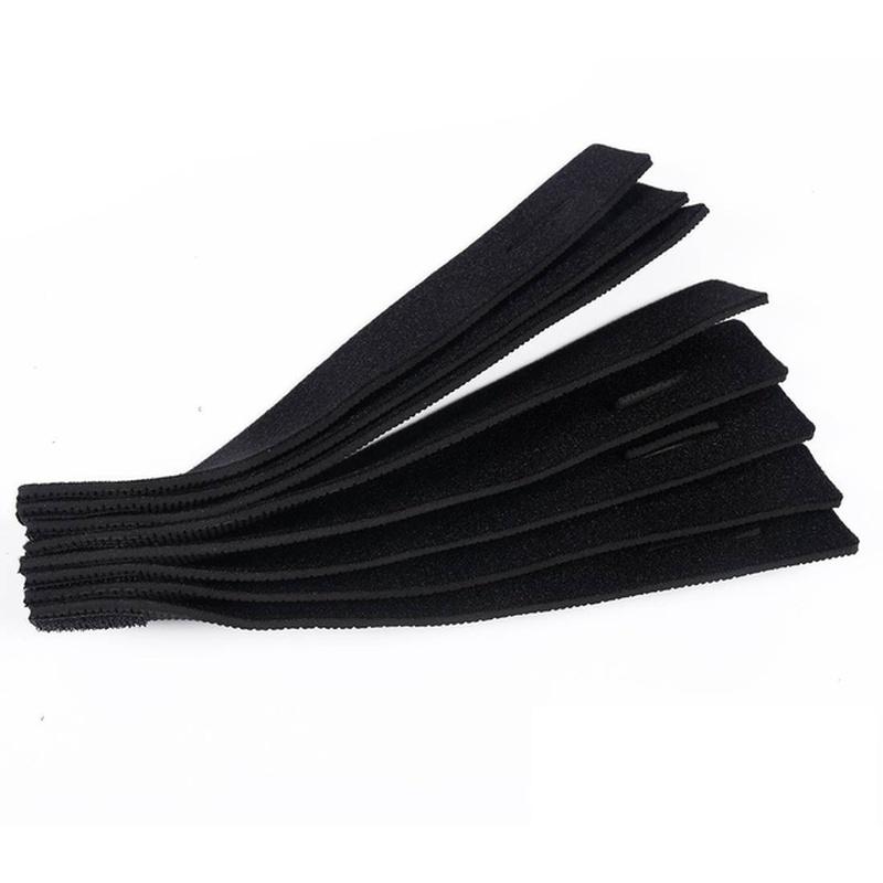 5/10/15 Stück Angelruten-Gürtel, Krawatten, Spinnruten-Gurte, Halter für Fliegenruten, Teleskop-Angelzubehör, Befestigungsgurt, Seile 15pcs schwarz