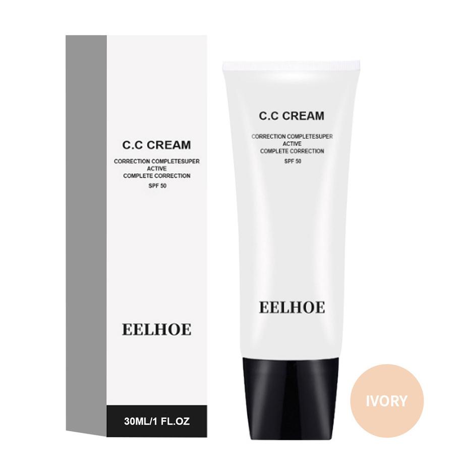 Pre-Make-up-Grundierung, Feuchtigkeitsspendender Pre-Make-up-Haut-Concealer, Aufhellender Teint, Weiche Feuchtigkeit, Wasserdichte Pre-Make-up-Grundierung elfenbein