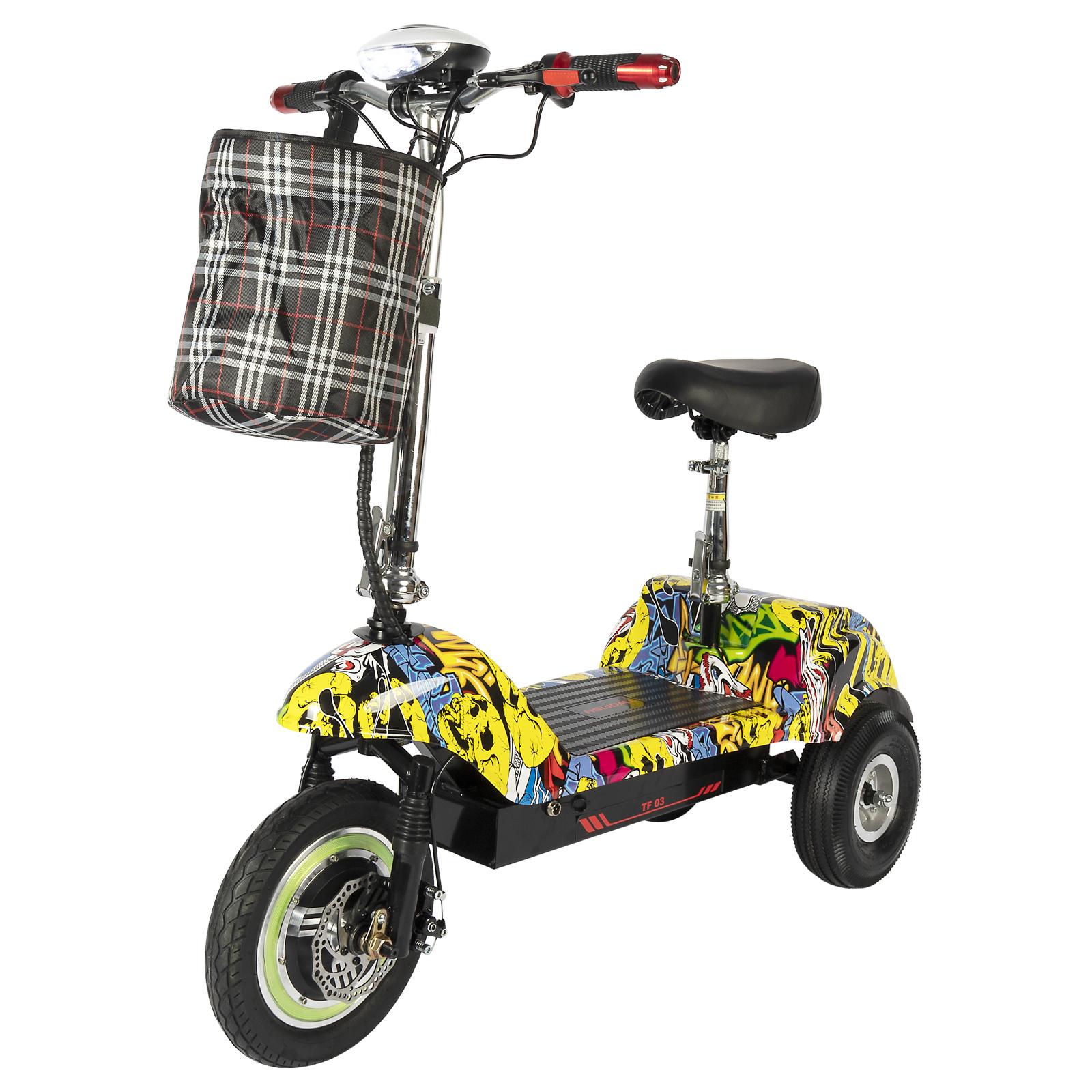 TWOFISH TF03 Elektroroller für Erwachsene 500W Motor 12F/10R Luftreifen 48V 15AH Akku Faltbarer E-Scooter Mit Sitz