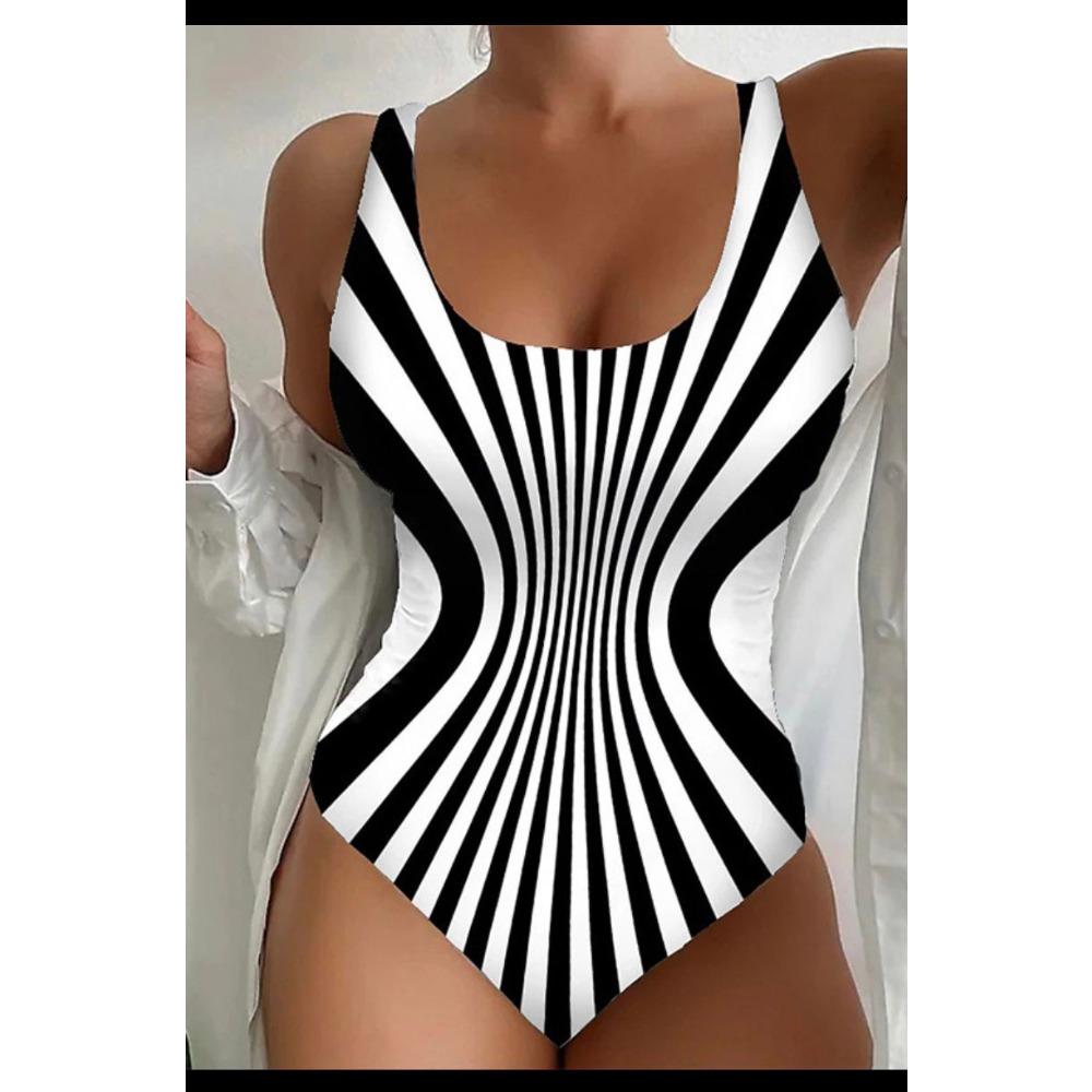 Einteiliger, hoch taillierter, sexy Badeanzug für Damen, dünn und konservativ, große Größe, Badeanzug, Strand- und Badebekleidung, Bikini S