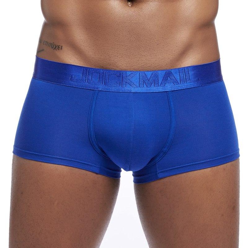 JOCKMAIL Herren-Boxershorts, atmungsaktive Boxershorts aus Modal mit niedriger Taille M blau