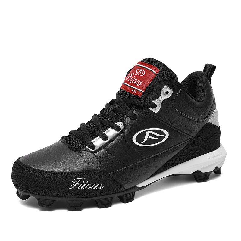 Große Größen 38-47 Baseballschuhe für Herren Professionelle Softball-Sneakers Rutschfeste Outdoor-Spikes-Sneakers Baseball-Trainingsschuhe 44 schwarz