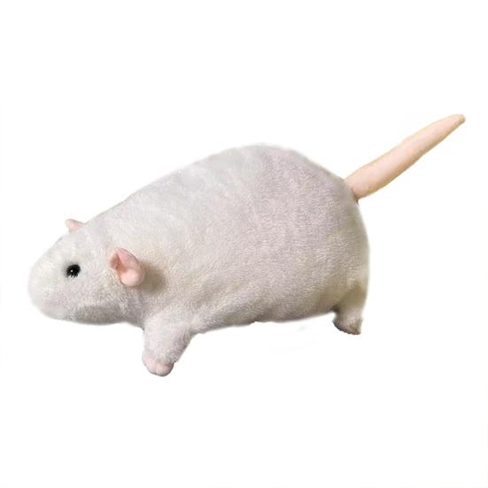 Großes Maus Plüschtier Realistische Ratte Stofftier Niedliches Maus Plüschtier für Streiche Gags Einzigartiges Geschenk für Nagetierliebhaber 90 cm weiß