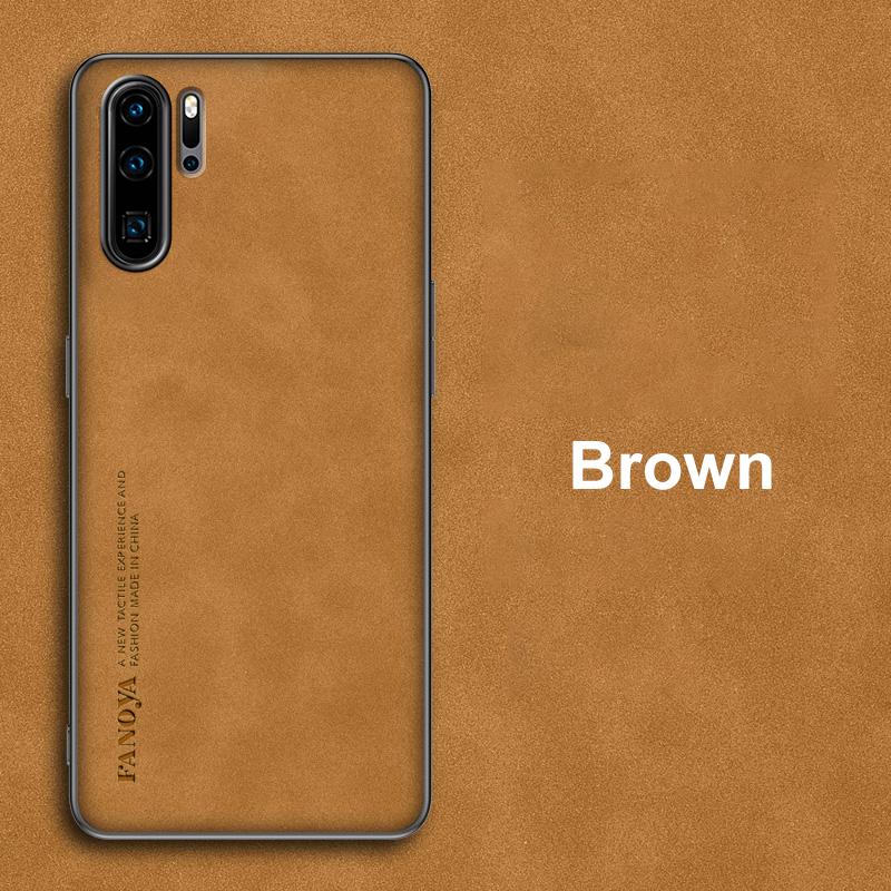 Luxus Ledertasche für Huawei P20 P30 Pro P30 Lite Abdeckung Silikon Schutz Telefon Fall für Huawei P50 P40 Pro Plus P40 Lite P30 braun