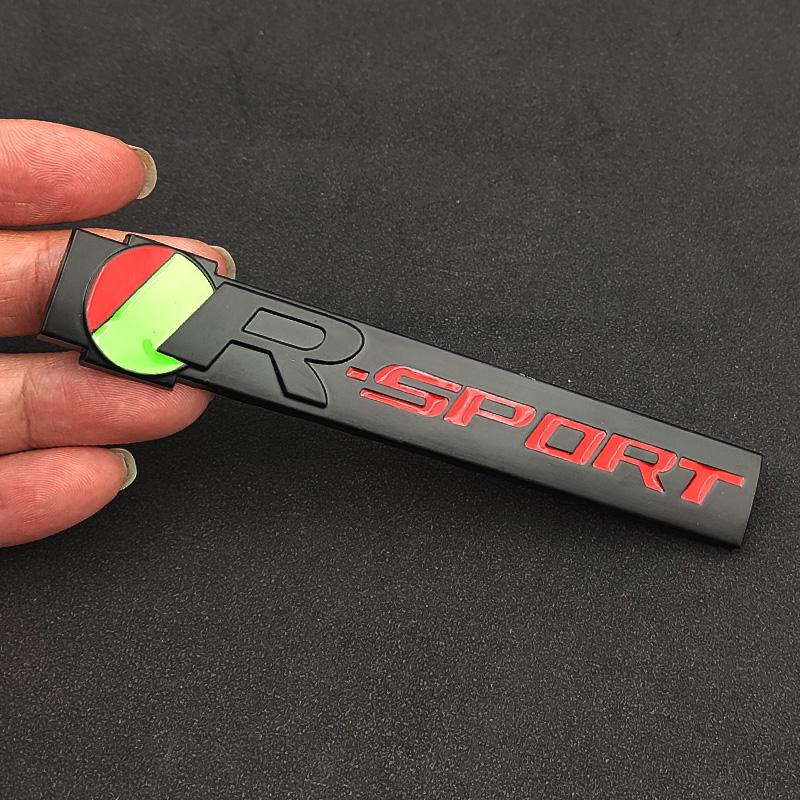 3D-Metall-R-Sport-Emblem, Auto-Kühlergrill, Logo, Kofferraum, Kotflügel, Aufkleber, Abzeichen für R XJ F PACE XE XF R Sport, Aufkleber, Zubehör Badge schwarz