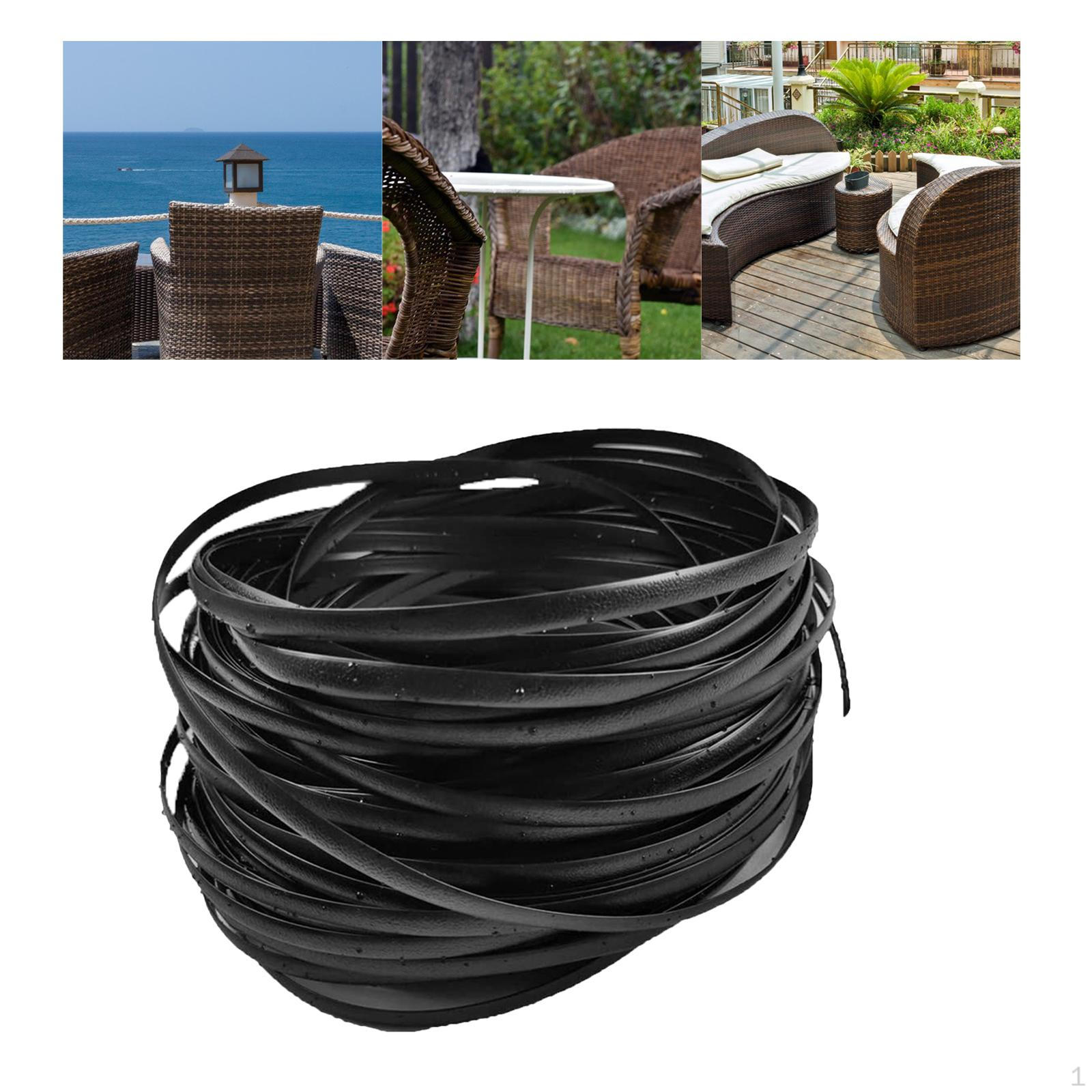 32M Rattan Wicker Reparatur Kit, Gewebtes Material für Outdoor Garten Terrasse Möbel, schwarz
