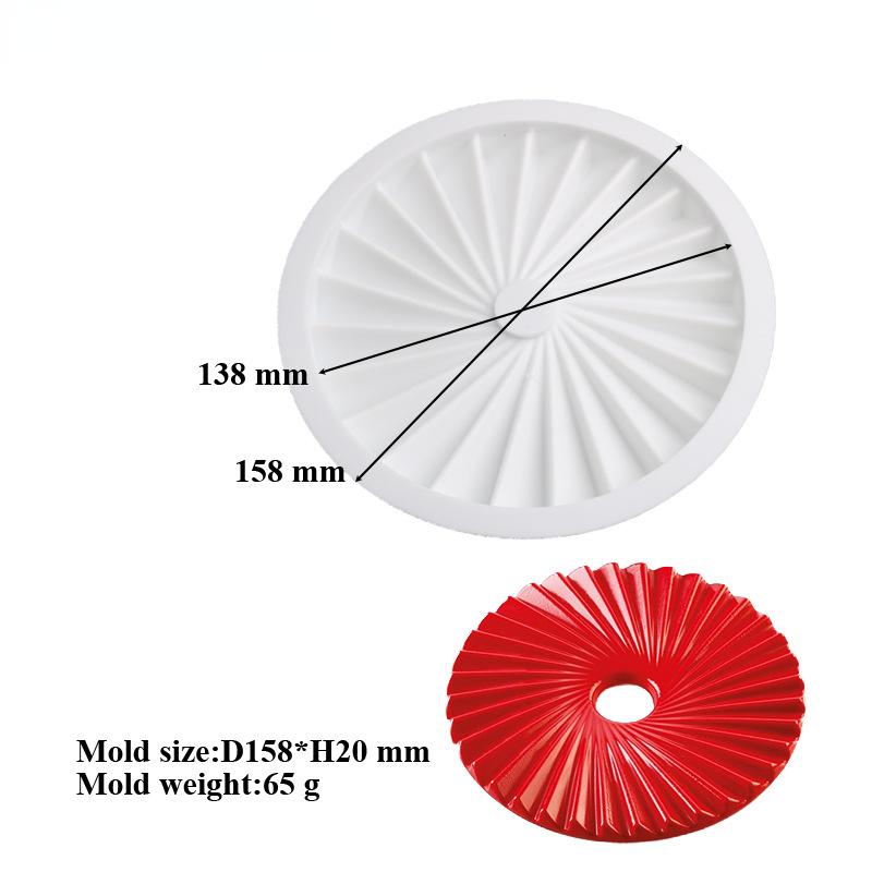 Plissee Mousse Kuchen Silikonform DIY Plissee Schokolade dekorative Fondantform