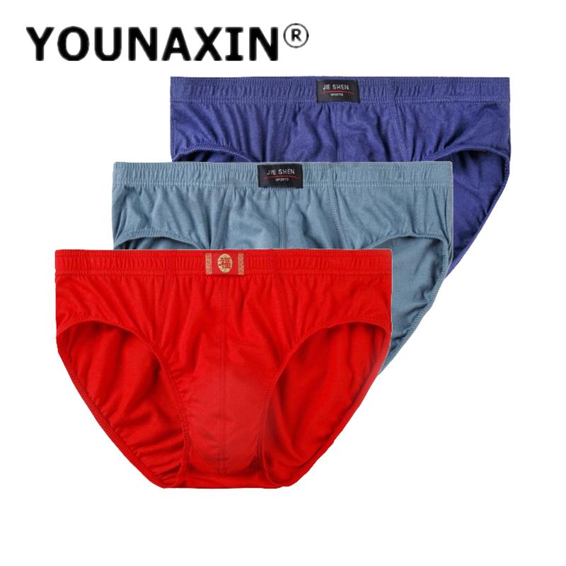 3-teiliges Set Herren-Slips in großen Größen, Unterwäsche aus Baumwolle, Shorts, Unterhosen, atmungsaktive Schlüpfer, L XL 2XL 3XL 4XL 5XL 6XL 7XL 4XL rot/grün