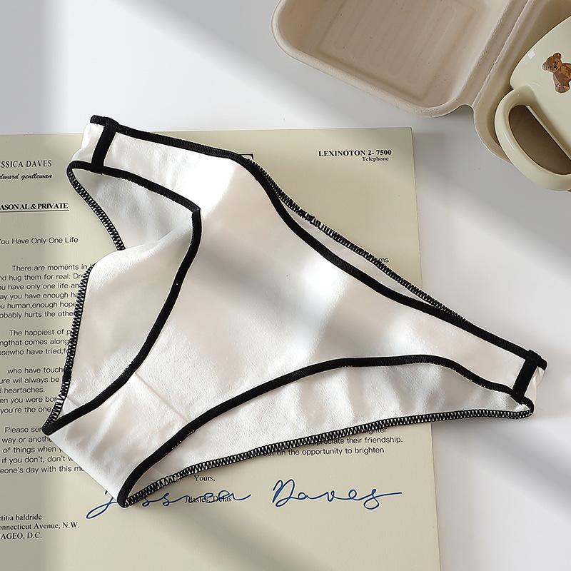 Niedrig geschnittene einfarbige Slips Sexy Schlicht Bequem Antibakteriell Übergröße Damen-Slips 2XL reine weiße