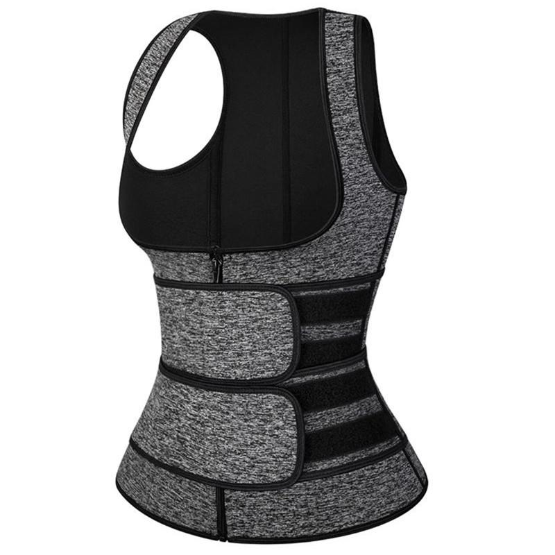 Frauen Schwitzen Sauna Körper Shapers Modellierung Korsett Schweiß Gürtel Taille Trainer Thermo Abnehmen Gürtel Verlust Gewicht XL grau
