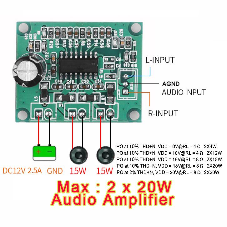 2*15 W Dual Channel Verstärker Bord CS8655E Audio Power Amp Digital AMP HiFi Stereo Max 20 W Verstärker klasse D Niedrige Verzerrung