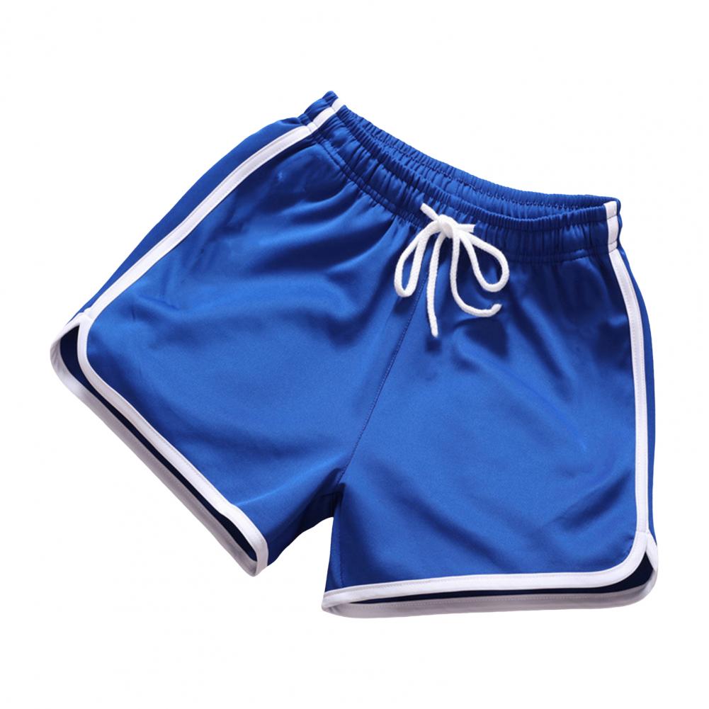 Herren Sommer Kurze Hosen Kordelzug Elastischer Bund Lockerer Schnitt Einfarbig Sport Hosen Dünn Über dem Knie Länge Strand Hosen Tägliche Freizeit Jogg 4XL blau
