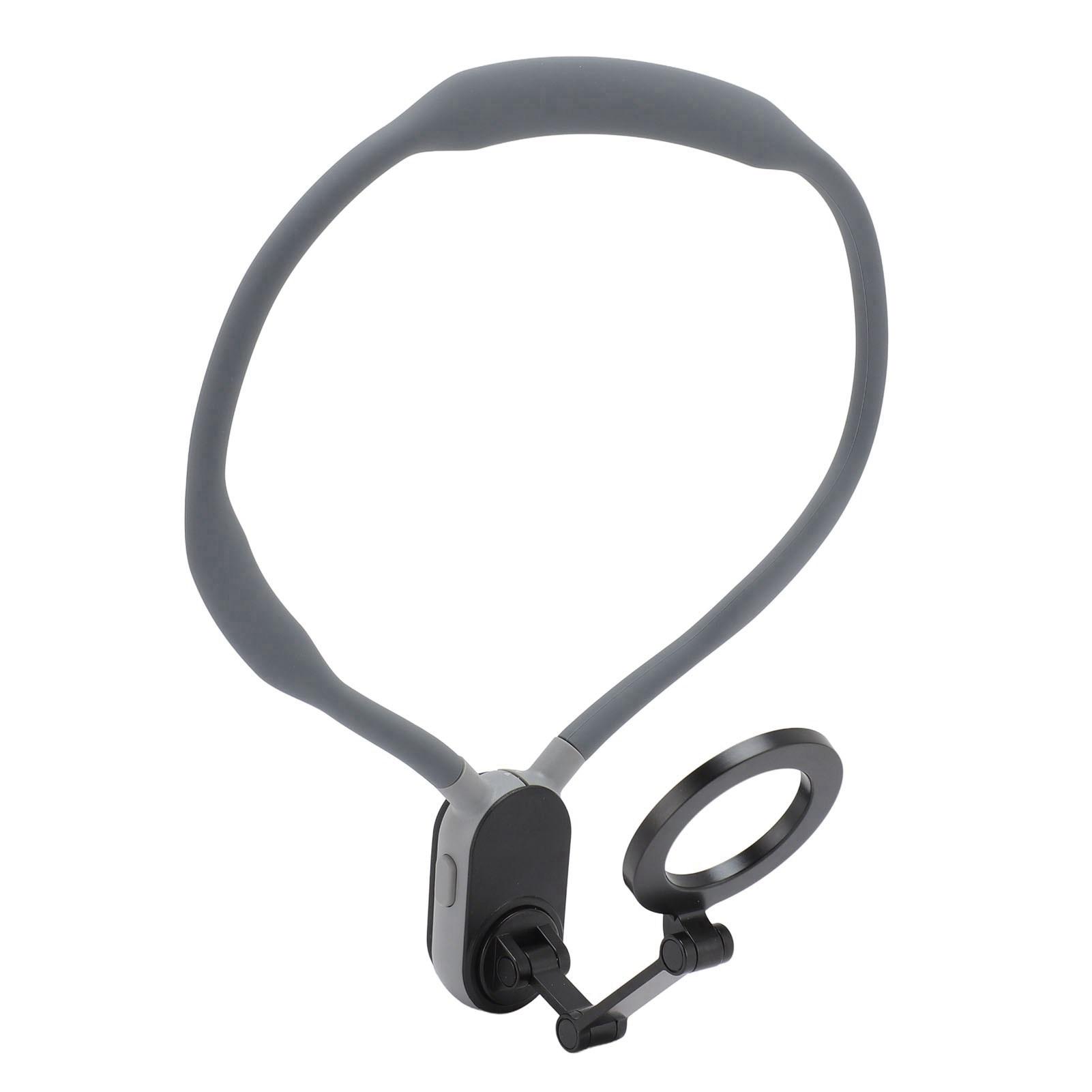 Magnetische Nackenhalterung für Telefone Silikon Schnellverschluss Nacken Handyhalter Brustständer für IOS 15 graue