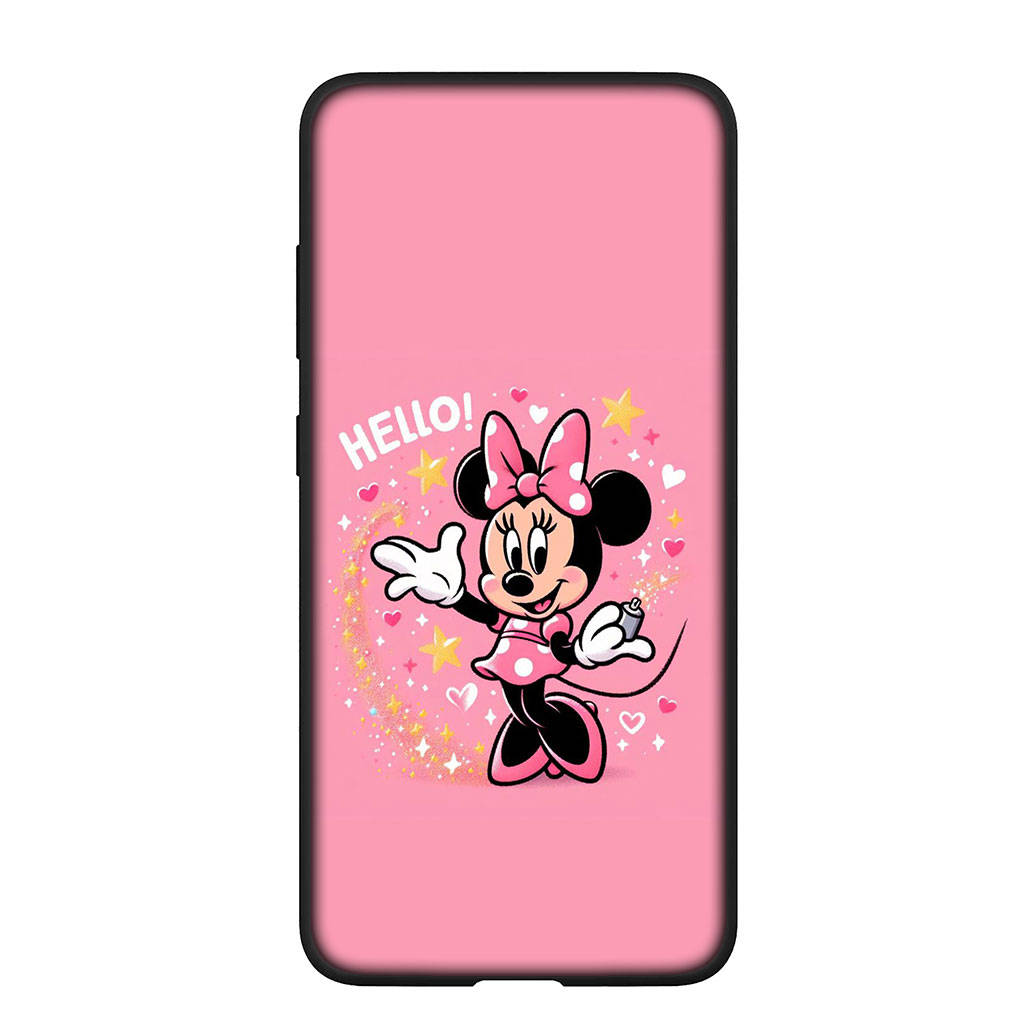 Handyhülle für Samsung Galaxy S24 S23 iPhone 16 15 14 Xiaomi Redmi Note 13 12 11 Plus 10 9 Pro Max X XR OPPO Huawei Neue Mickey Mouse Süße Minnie Hülle for Huawei P30 natur