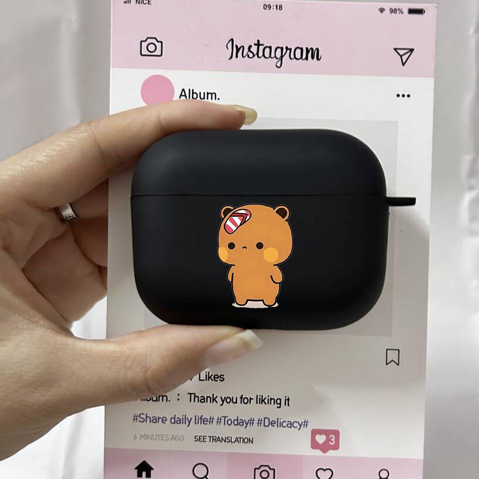 Lustige Cartoon Bubu Dudu Pärchen Kopfhörerhülle Für AirPods Pro3 2 1 Schwarz Weiche Silikon Kopfhörerabdeckung Für AirPods 4 3 Pro2 Box Airpods 1 2