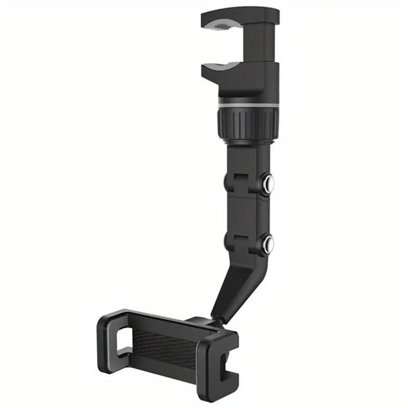 Earview Spiegel-Telefonhalterung, 360 ° drehbare, einziehbare Auto-Telefonhalterung, multifunktionale Rückspiegelhalterung für Telefone graue