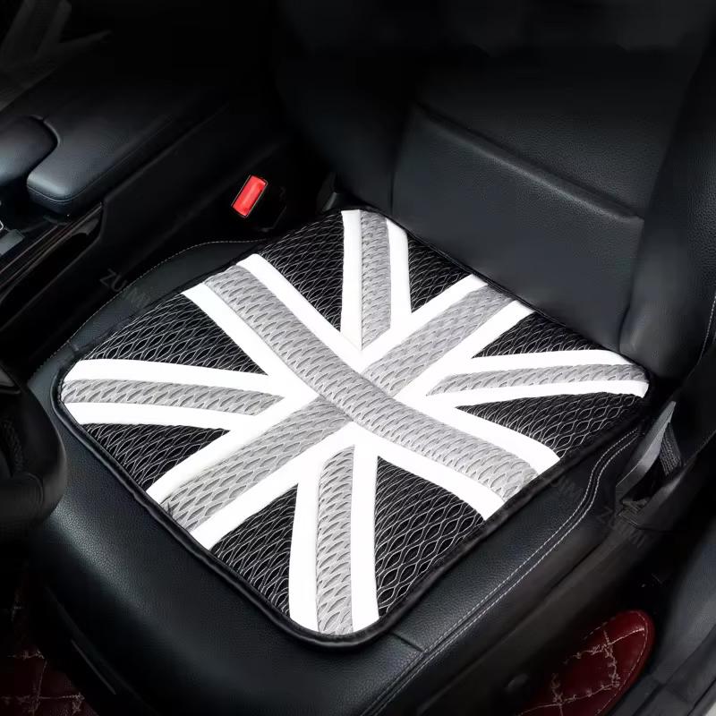 Autositzbezug Eis Seide Atmungsaktiv Schutzpolster Für Mini Cooper Countryman Clubman F55 F56 R55 R56 R60 F60 Autozubehör weiße grau