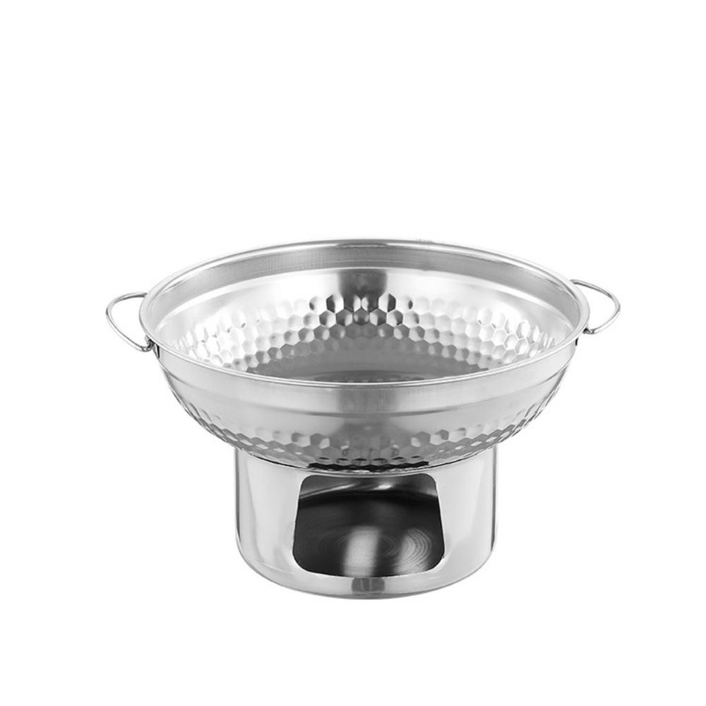 Schnellheizender thailändischer Hot Pot 20/22cm Doppelohren Hot Pot Moderner Edelstahl Hot Pot Outdoor 01 Silver 22cm