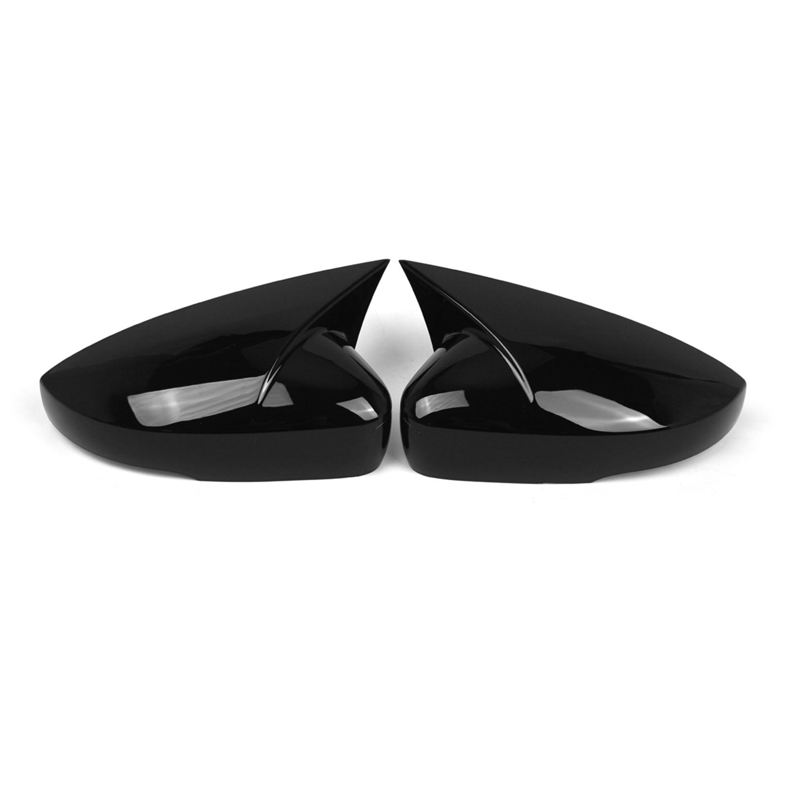 2 stücke Seite Spiegel Abdeckung Tür Flügel Spiegel Abdeckung Kappe Ersatz für VW Polo MK6 2009-2017 6R0857537B Replacement for VW Polo MK6 2009-2017 schwarz
