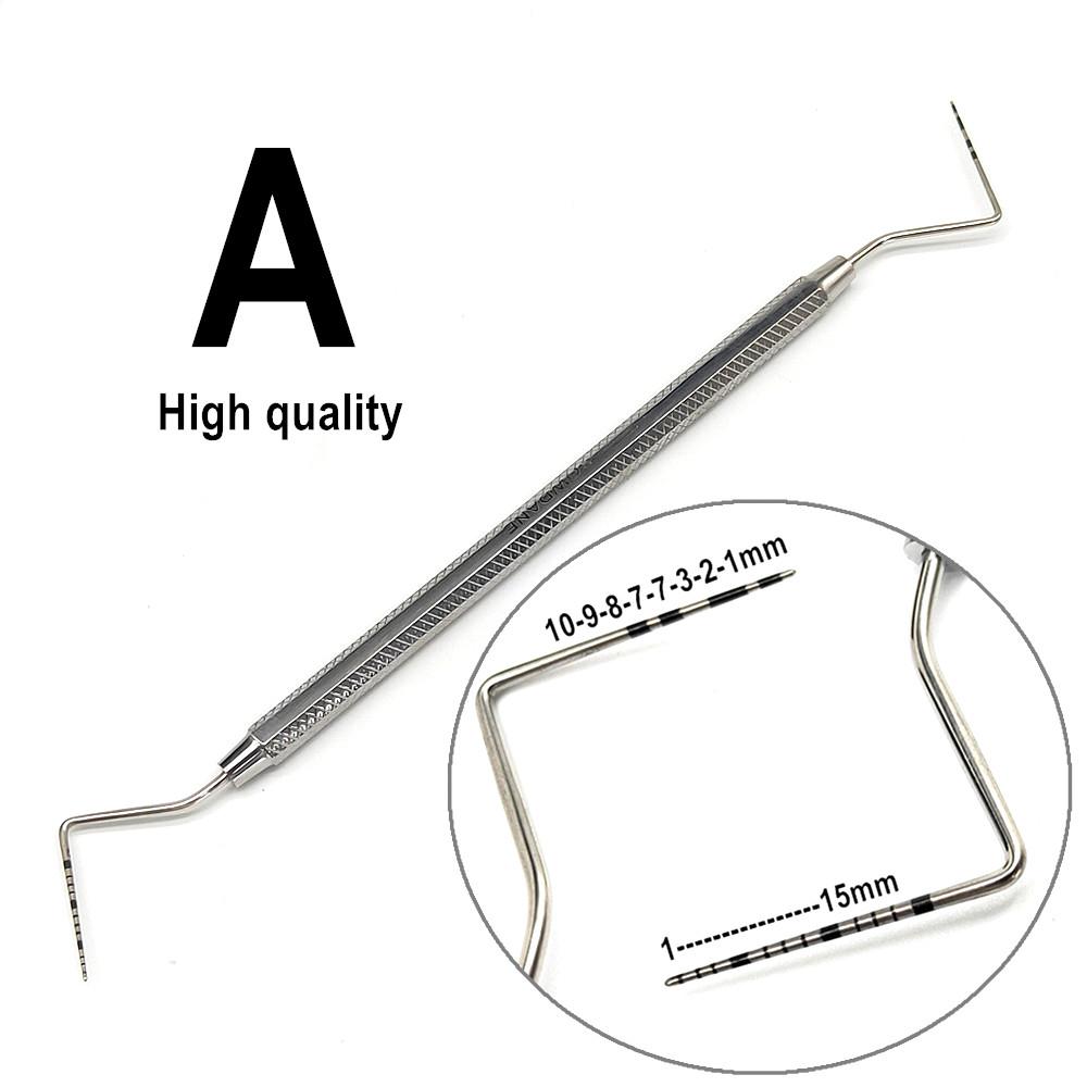 1 Stück Dental Parodontal Sonde mit Scaler Dental Explorer Instrument Werkzeug Zahnarzt Endodontie Werkzeug Edelstahl CPI Sonde 1 piece A- high