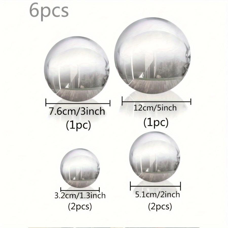 6 teile/satz Edelstahl Ball 32-120mm Spiegel Poliert Hohl Ball Reflektierende Garten Ball Szene Dekoration Urlaub Zubehör 6pcs