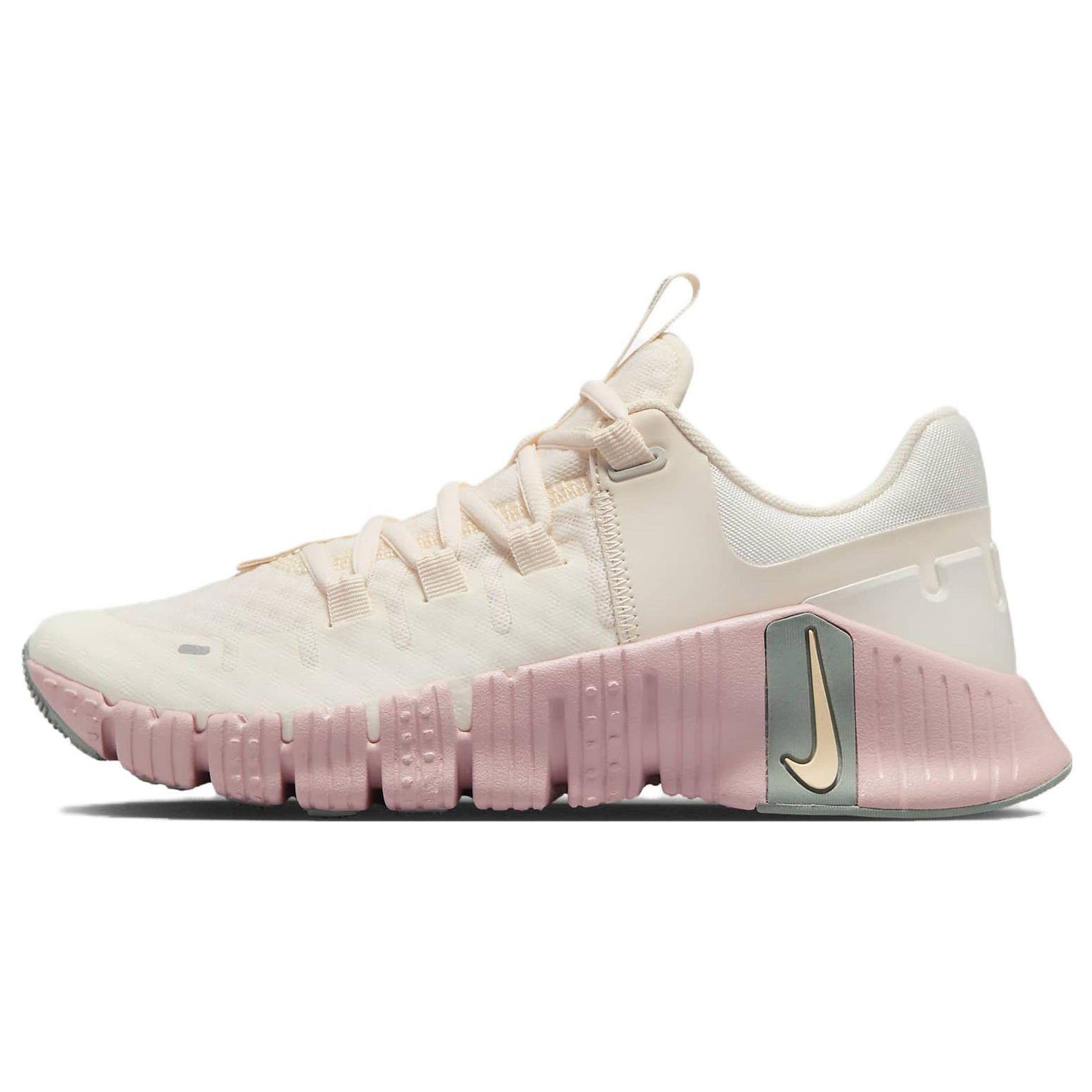 Nike Free Metcon 5 Blasses Elfenbein Eis Pfirsich Damen Sneaker Rosa Hell-Silber Mica-Grün DV3950-102 39