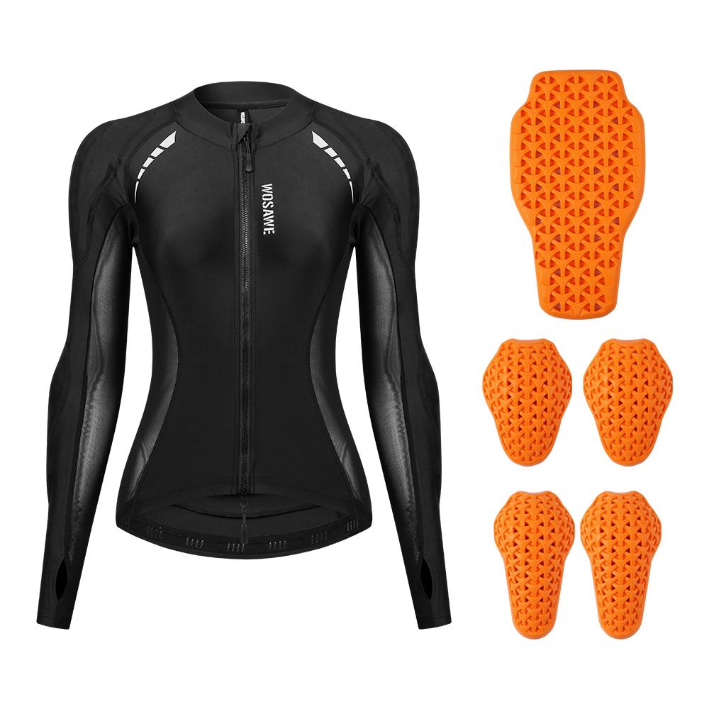 Weiche Motorrad-Panzerhemden für Damen, Motocross-Reiten, gepanzerte Basisschichten, Schulterpolster S schwarz