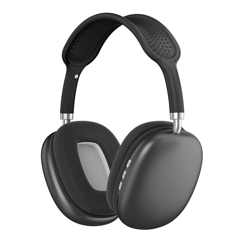 P9 Pro Max Kopfmontierte Bluetooth-Ohrhörer Geräuschunterdrückung Kabellos Stereo-Sound Ohrhörer Sport Gaming Bluetooth-Kopfhörer schwarz
