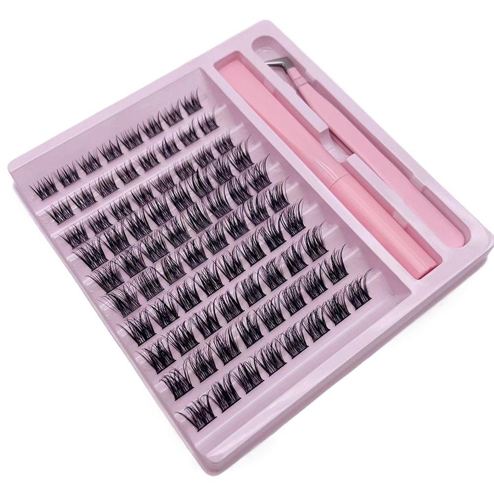 mit Kleber Cluster Lashes Kit DIY falsche Wimpern handgefertigte individuelle Wimpern zu Hause LC152
