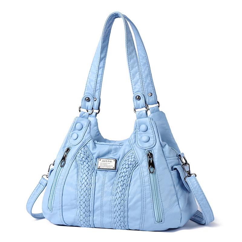 Luxuriöse Designer-Geldbörsen und Handtaschen Damen Leder Umhängetaschen Viele Taschen Lässige Umhängetaschen für Damen 2024 Sac A Main himmelblaue
