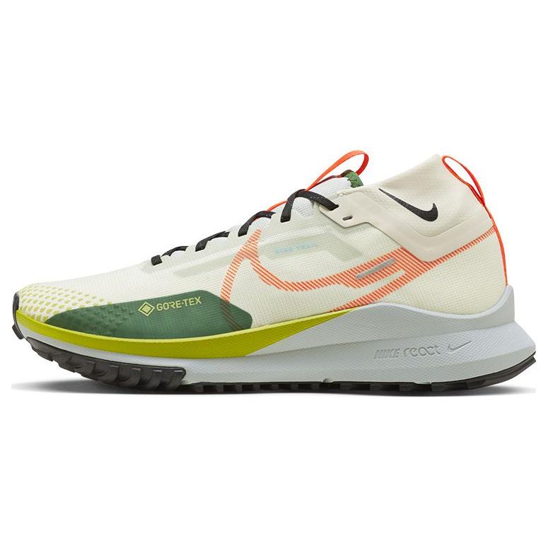 Nike React Pegasus Trail 4 GORE-TEX Coconut Milk Cactus Green Herren-Sneaker, Creme, Hellsilber, Sicherheitsorange FN3430-180