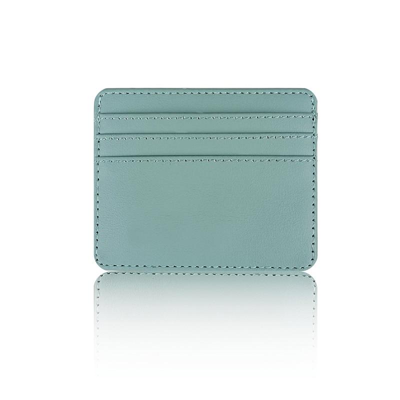 Mode Leder Ultra-dünne Karte Halter Bank Kredit ID Karten Abdeckung Tasche Fall Brieftasche Organizer Dünne Business Bank Karte paket blau
