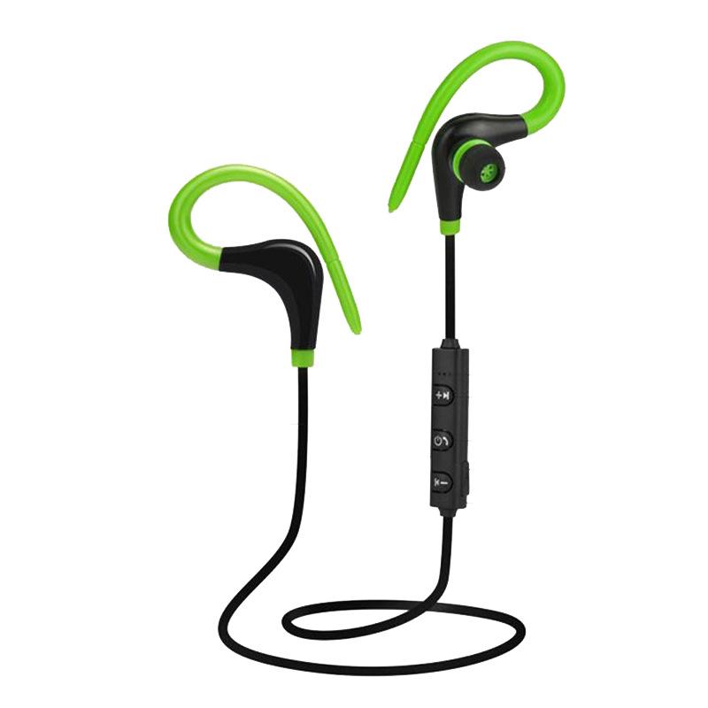 VAORLO Drahtlose Bluetooth-Kopfhörer, Sport-Freisprech-Ohrbügel-Kopfhörer, Lauf-Headset mit Mikrofon grün