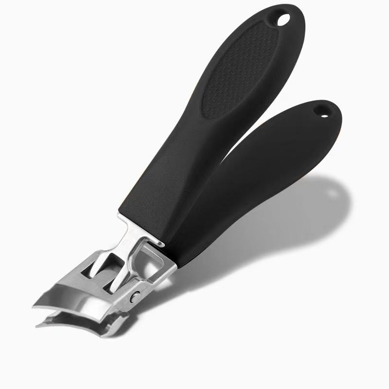 Anti-Splash-Nagelknipser Große Größe ABS Zehennagelschneider Diagonalzange Maniküre Werkzeuge Haushalt 1PCS schwarz