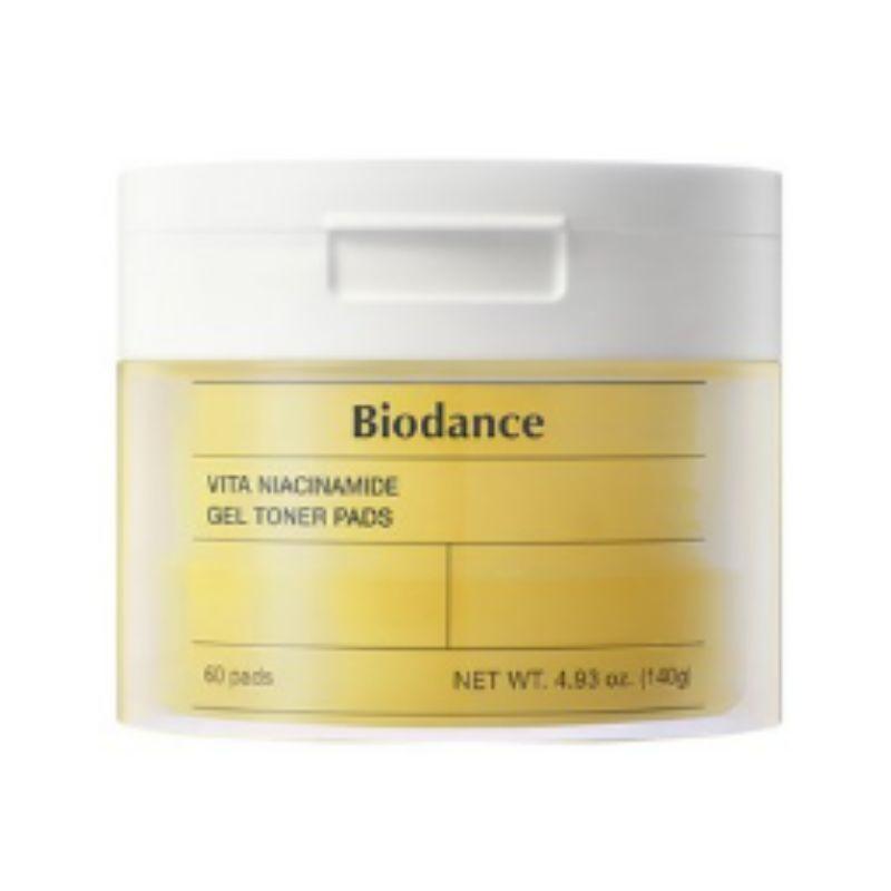 BIODANCE Vita Niacinamid Gel Toner Pads 60 Blatt 140g – Aufhellende Porenpflege Feuchtigkeitsspendendes Toner-Pad K-Beauty beige
