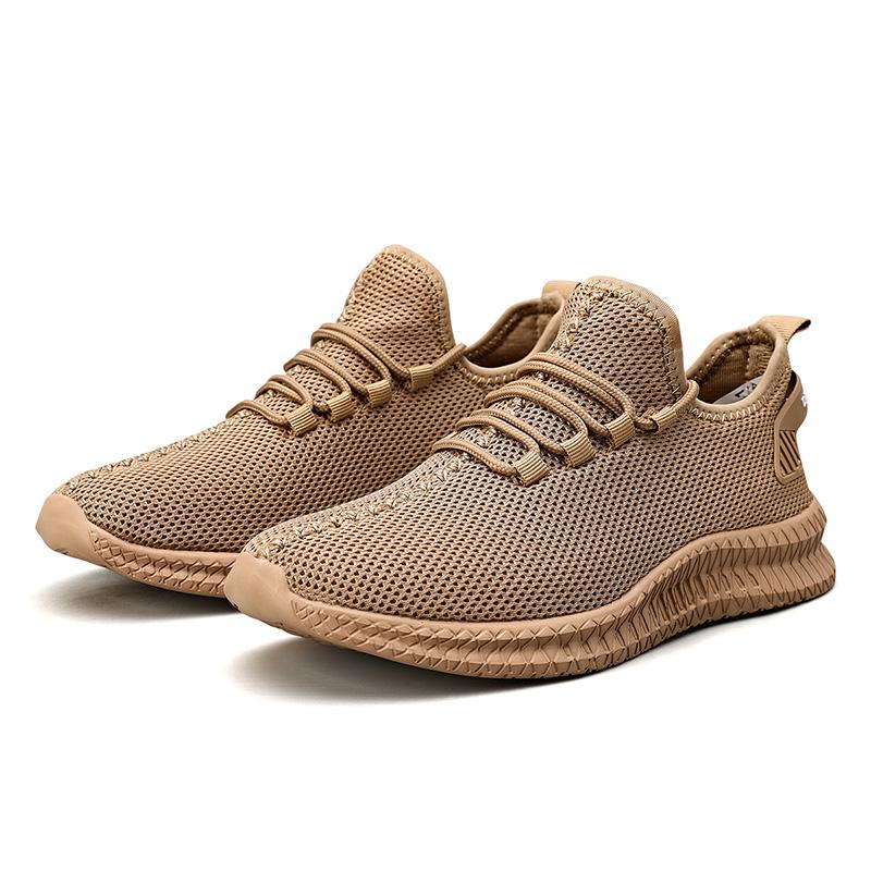 TUINANLE Herren Sneakers Mesh Freizeitschuhe Leichte vulkanisierte Schuhe Walking Sneakers 39-48 40 braun