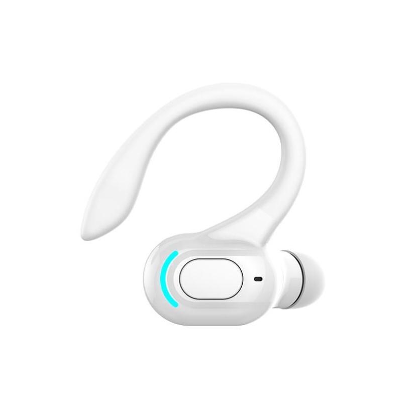 Bluetooth 5.2 Headset Wireless Long Standby Business Sport Ohrbügel-Kopfhörer Freisprechen Einohr-Kopfhörer weiß
