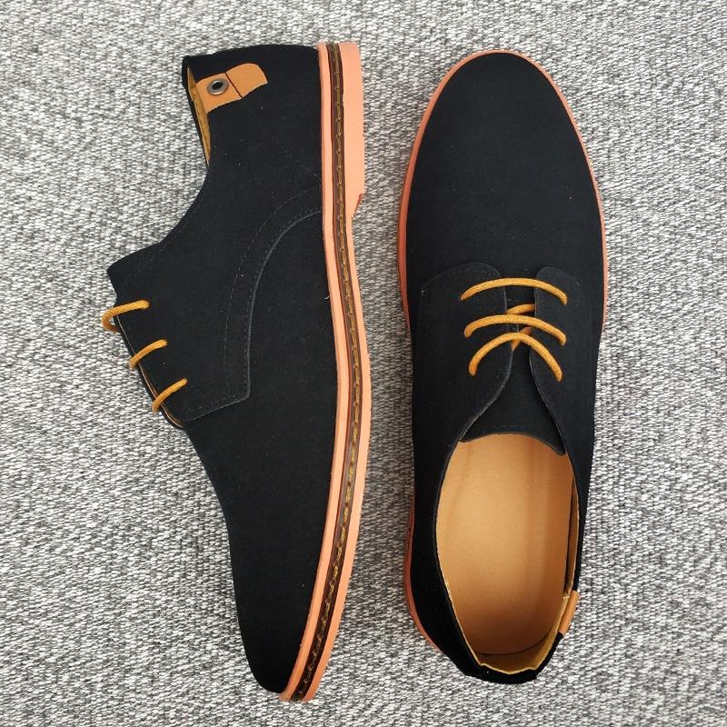Frühling Wildleder Leder Männer Schuhe Oxford Casual Schuhe Klassische Turnschuhe Bequeme Schuhe Kleid Schuhe Große Größe Wohnungen 43