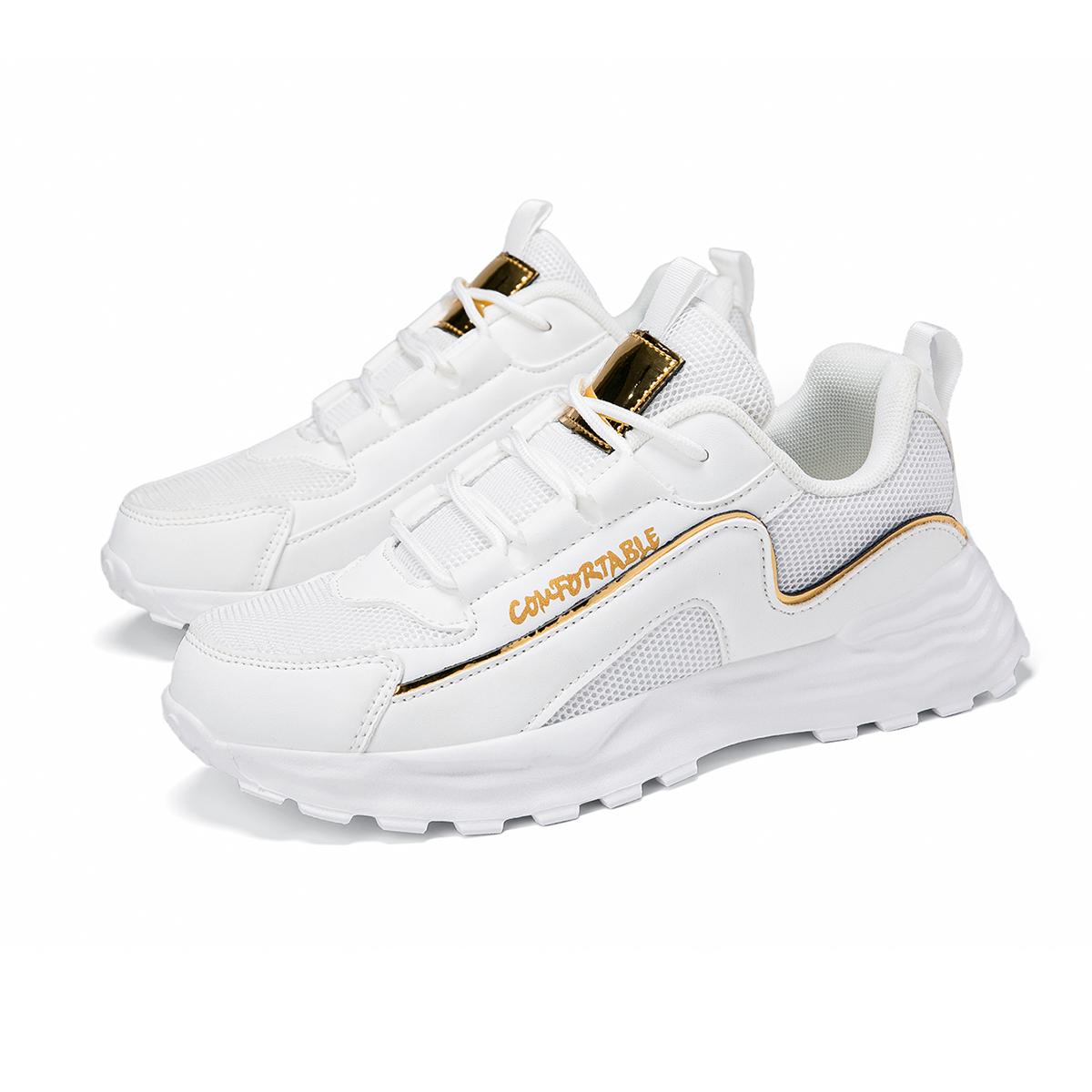 TUINANLE Sneakers Damen Plateauschuhe Sneaker Damen Chunky Weiße Sneakers 37 weiß