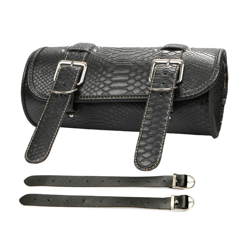 Motorrad Universal Leder Satteltasche Roll Barrel Gepäck Tasche Motorrad Gabel Werkzeug Tasche Lagerung für Harley Sportster XL Dyna