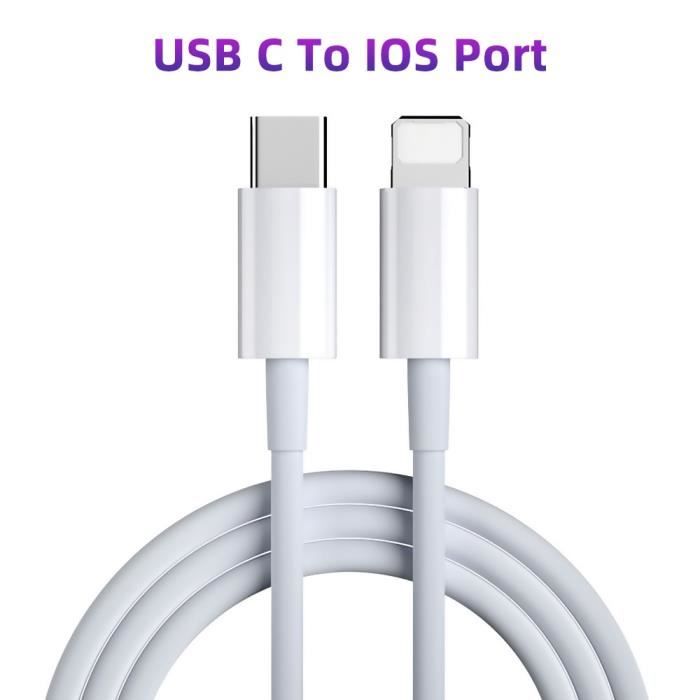 Telefonkabel, PD USB C Schnellladekabel, Ladekabel für iPhone 13 pro 12 pro max 11 X iPad 9 mini 6 - Weiß -2m[F]