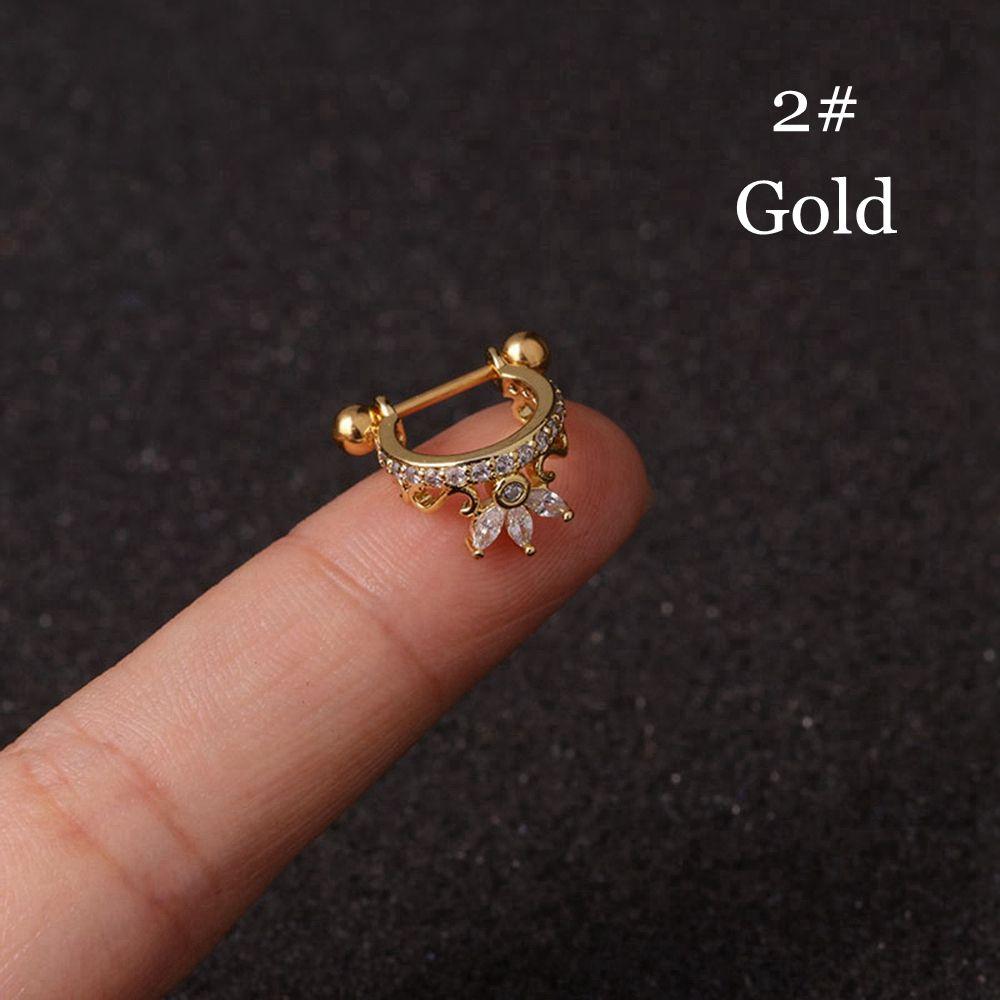 Helix Piercing Blume Lobe Barbell Ohrstecker Piercing Schmuck Edelstahl Knorpel Ohrring 2 gold