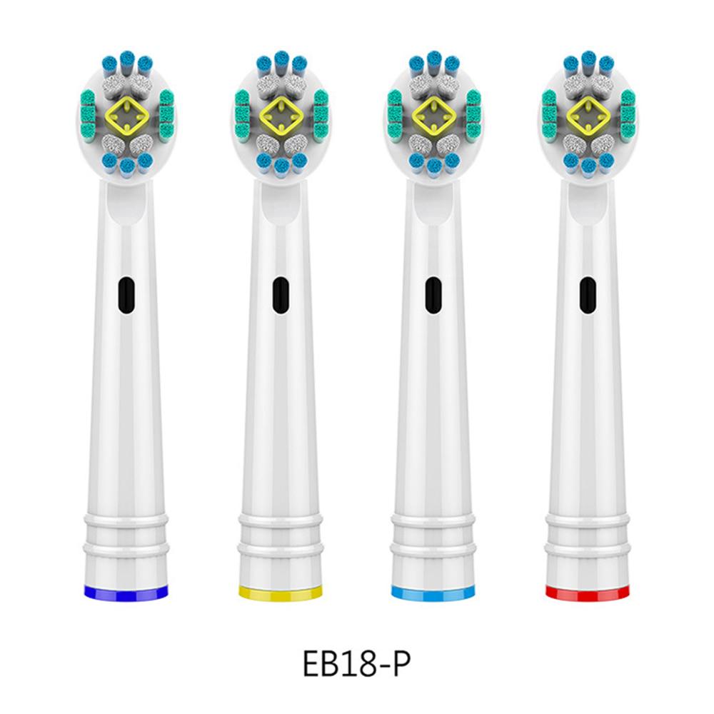 4 Stück Ersatzbürstenköpfe für Oral-B Zahnbürstenköpfe Advance Power/Pro Health elektrische Zahnbürstenköpfe weiß