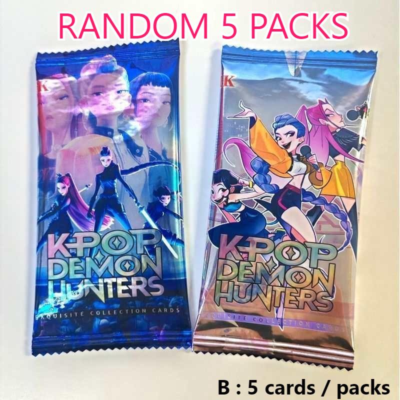5 Stück/Packung Kpop Dämonenjäger Karten Englische Version Kinder Süßes Spielzeug Sammelkarten Anime Cartoon Peripherie Sammlerstücke