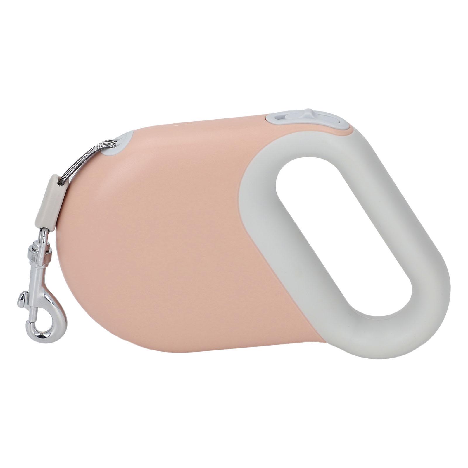 16,4ft Einziehbare Hundeleine Weicher Griff Teleskopische Kontrolle Traktor Hundeband für Haustiere im Freien rosa