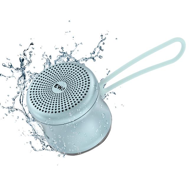 EWA A106 Pro Mini-Bluetooth-Lautsprecher mit individuellem Bassstrahler, IPX7 wasserdicht, super tragbare Lautsprecher, im Reiseetui verpackt blau
