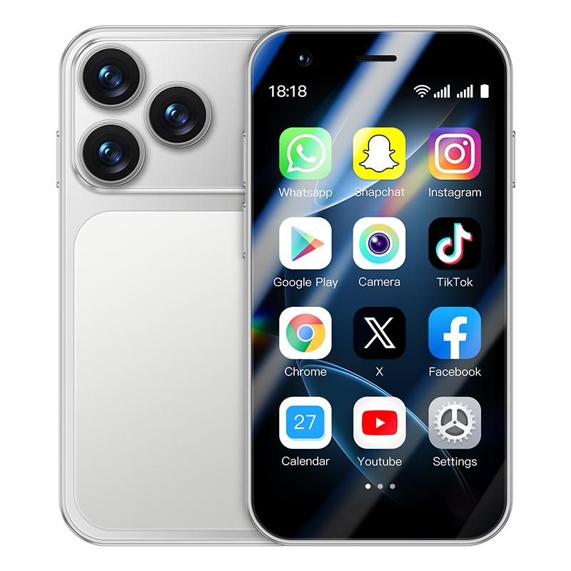 A17 mini 3G Smartphone 3,0 Zoll MTK 2 GB RAM 16 GB ROM 2 MP HD Kamera Dual-SIM Hohe Qualität Android 8.1 Mobiltelefon mit Gesichtserkennung silber